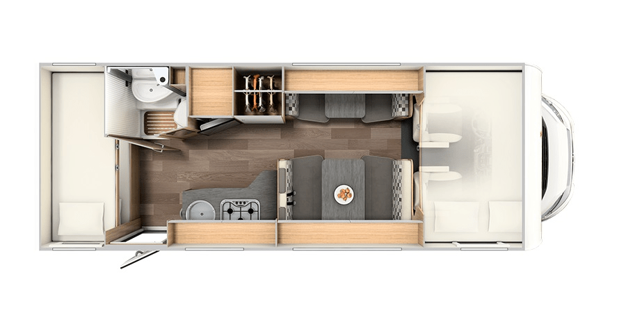 Interior de autocaravana fiat Ducato A72