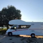 Autocaravana aparcada en lugo, Galicia